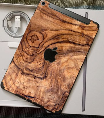 Apple iPad Mini 5 (Wifi, Cell) A2124   OLIVE WOOD Laptop Skin