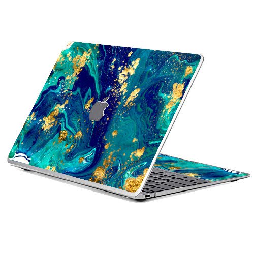 Apple MacBook Air 13 A2179 BLUE AND GOLD MARBLE Laptop Skin