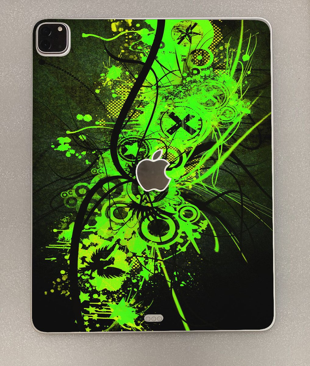 Apple iPad Pro 4 12.9" A2229 (Wifi)  GRAFFITI GREEN Laptop Skin