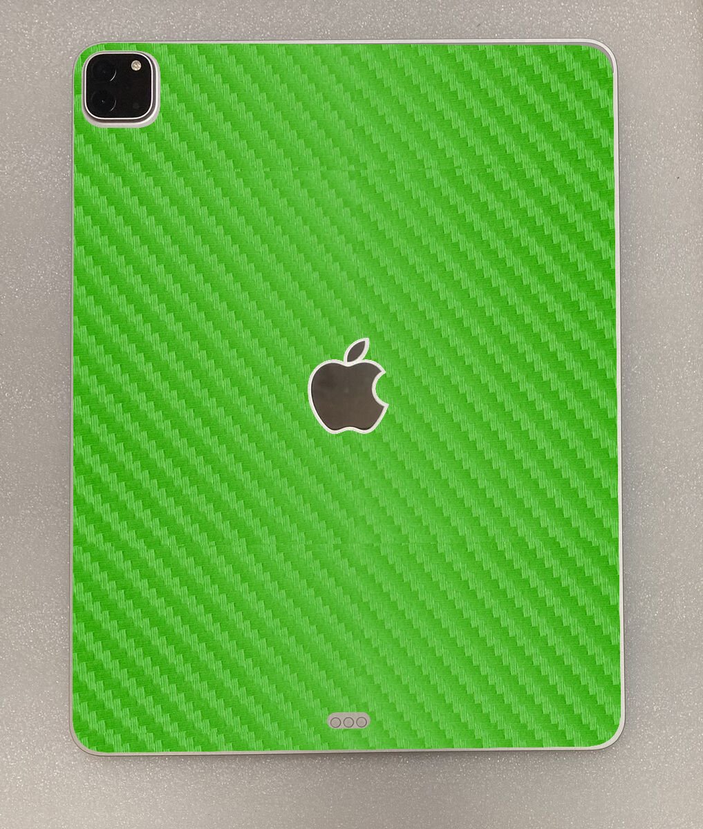 Apple iPad Pro 4 12.9" A2229 (Wifi)   GREEN CARBON FIBER Laptop Skin