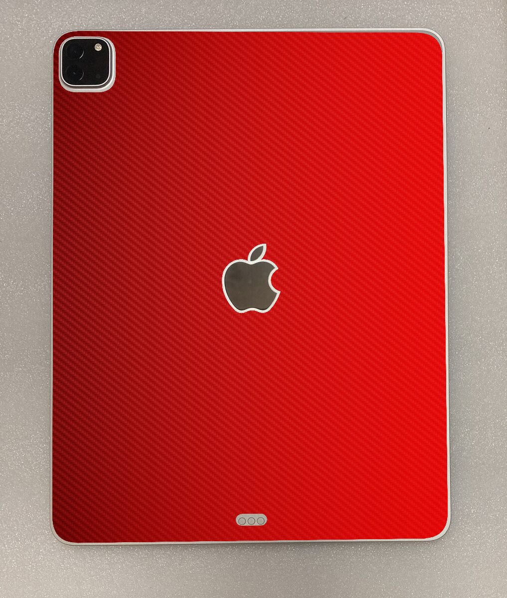 Apple iPad Pro 6 12.9" A2436 (Wifi)   RED CARBON FIBER Laptop Skin