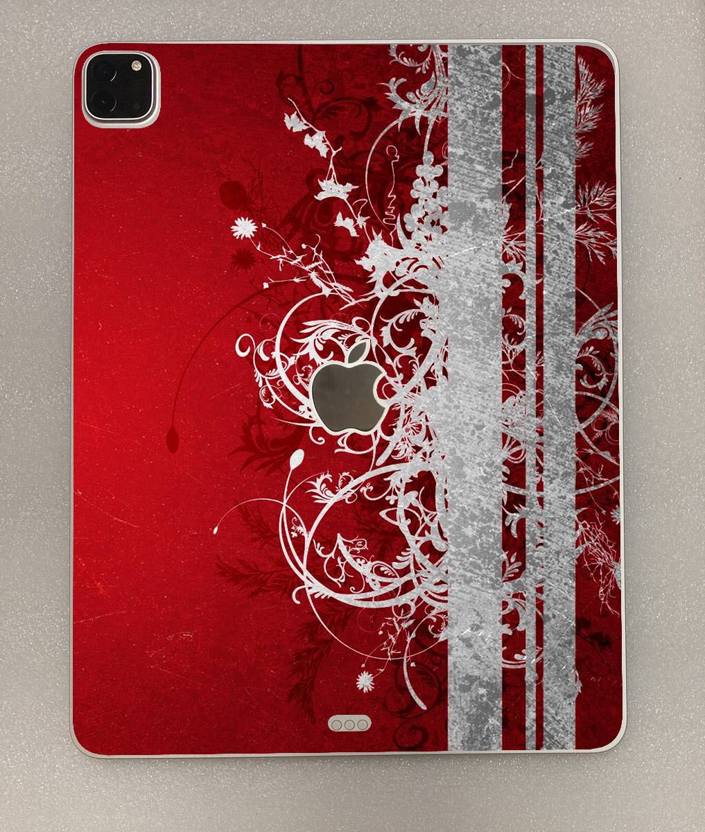 Apple iPad Pro 4 12.9" A2229 (Wifi) RED GRUNGE Laptop Skin