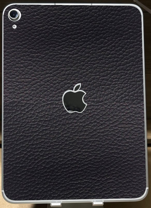 Apple iPad 9" 10th Gen. (Wifi, Cell) A2757   BLACK LEATHER Laptop Skin