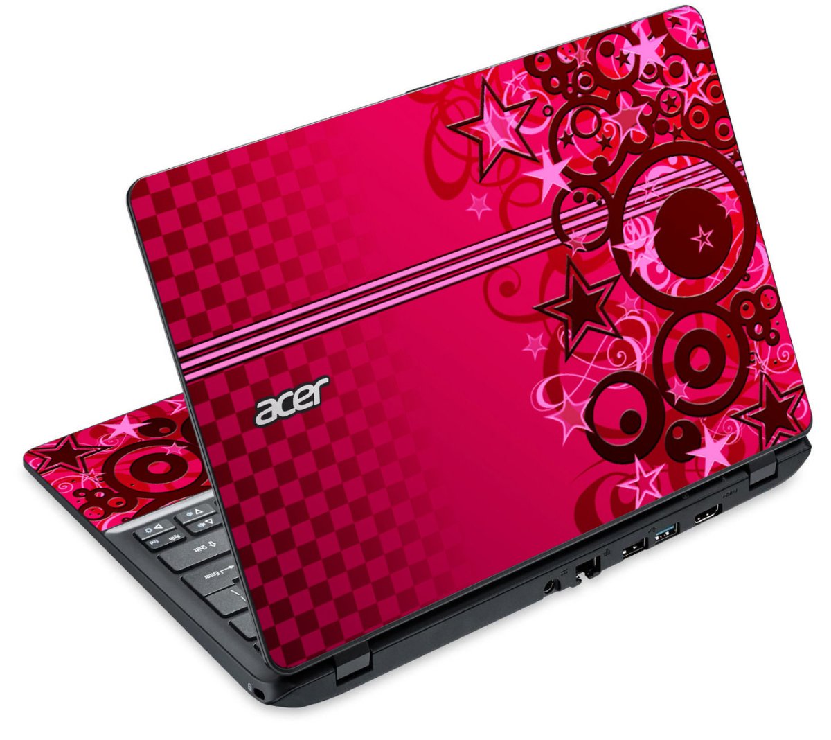 Acer Travelmate B115-M Touchscreen PINK GRUNGE STARS Laptop Skin