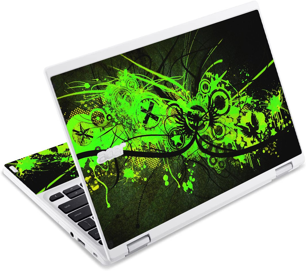 Acer  Chromebook CB3-131 GRAFFITI GREEN Laptop Skin