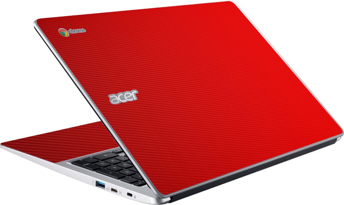 Acer Chromebook CB315-4H RED CARBON FIBER Laptop Skin
