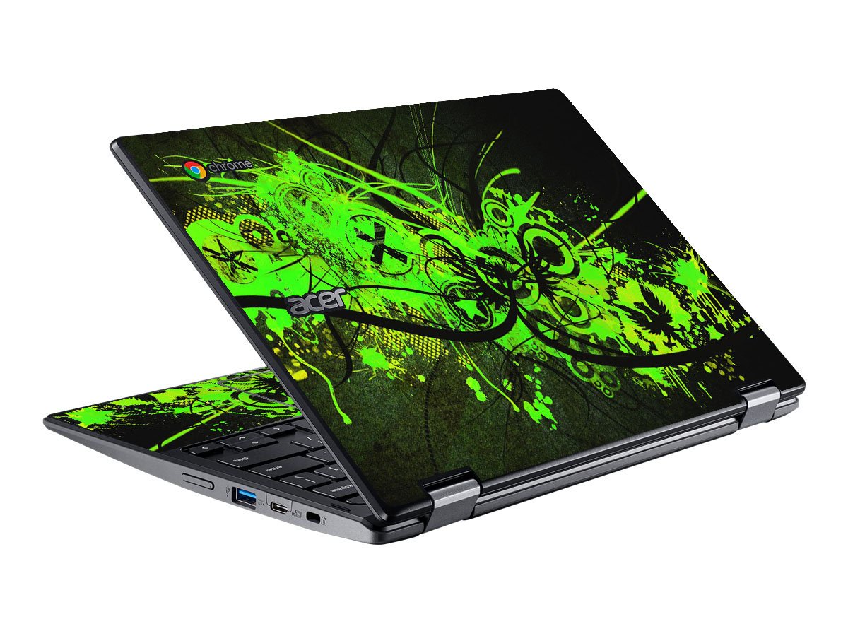 Acer  Chromebook Spin 511 R752T-C3M5 GRAFFITI GREEN Laptop Skin