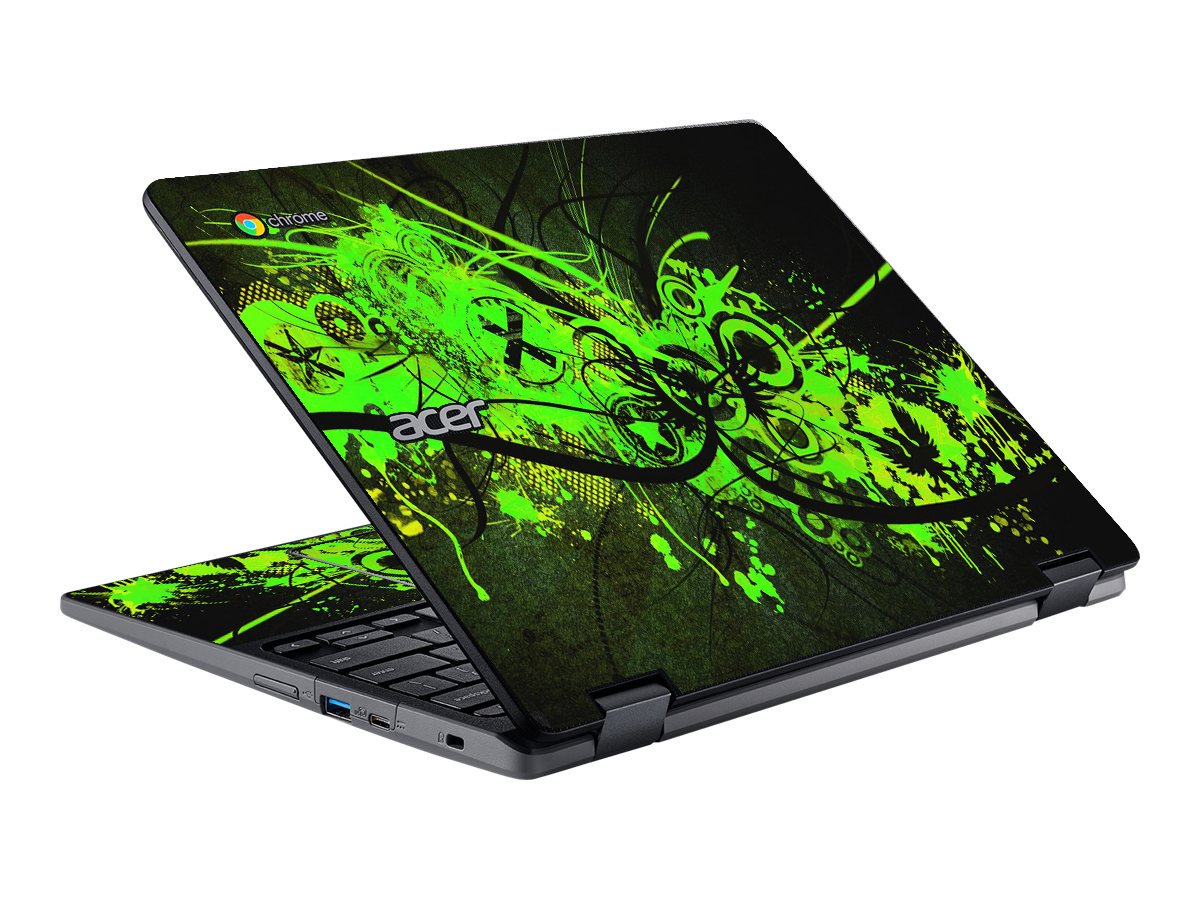 Acer Chromebook Spin 512 R851TN-C3ET GRAFFITI GREEN Laptop Skin