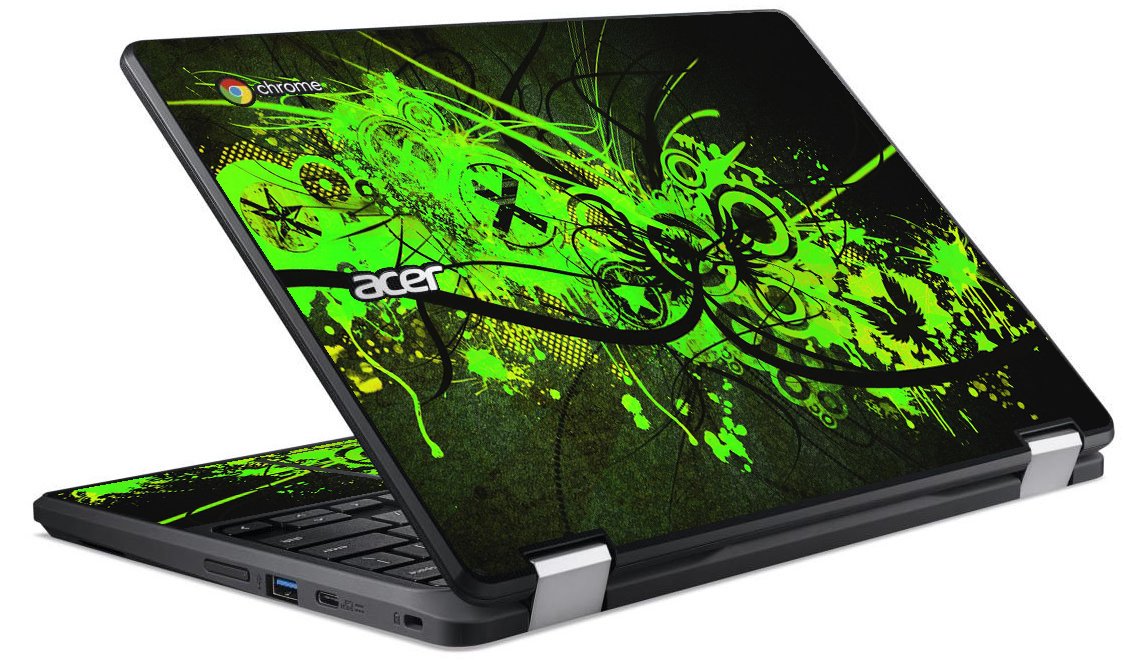 Acer  Chromebook R751TN-C5P3 GRAFFITI GREEN Laptop Skin