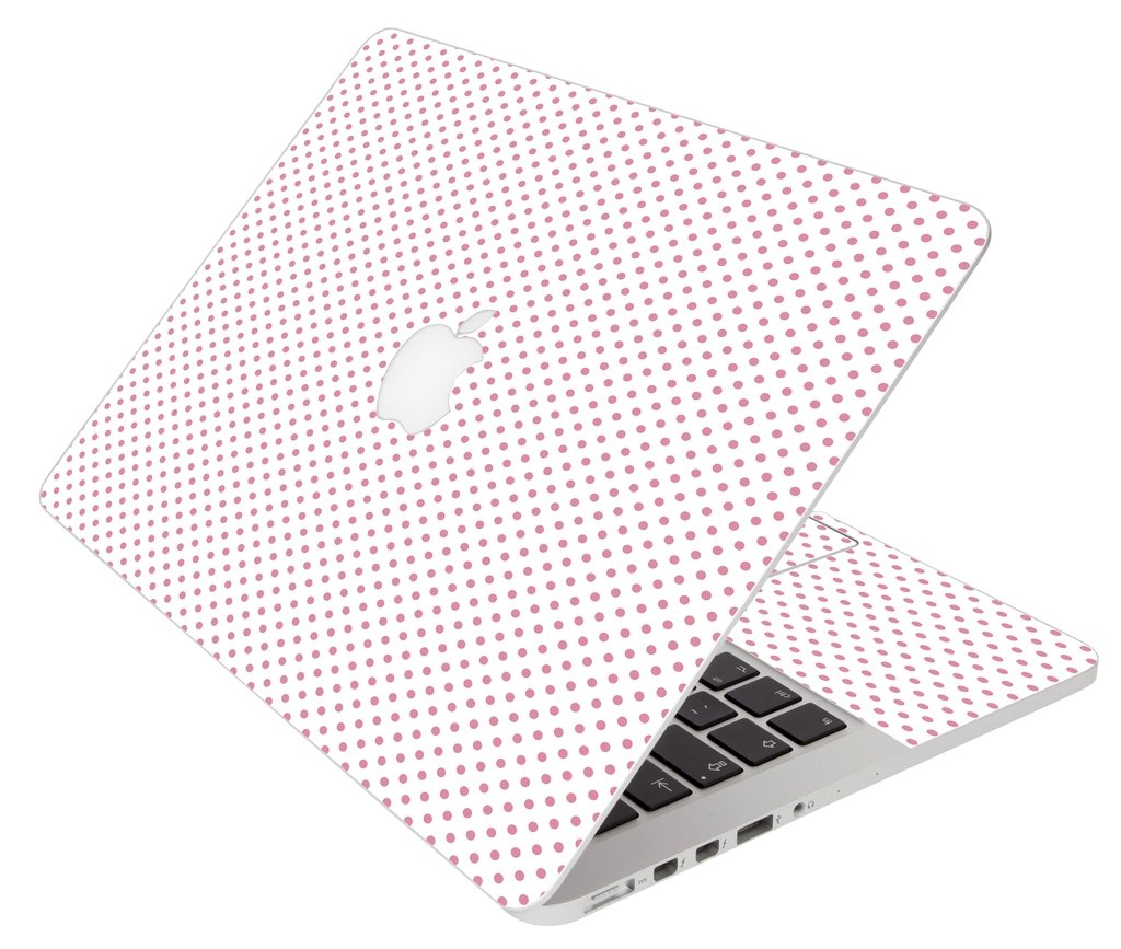 White Pink PolkaDot Apple Macbook 12 Retina A1534