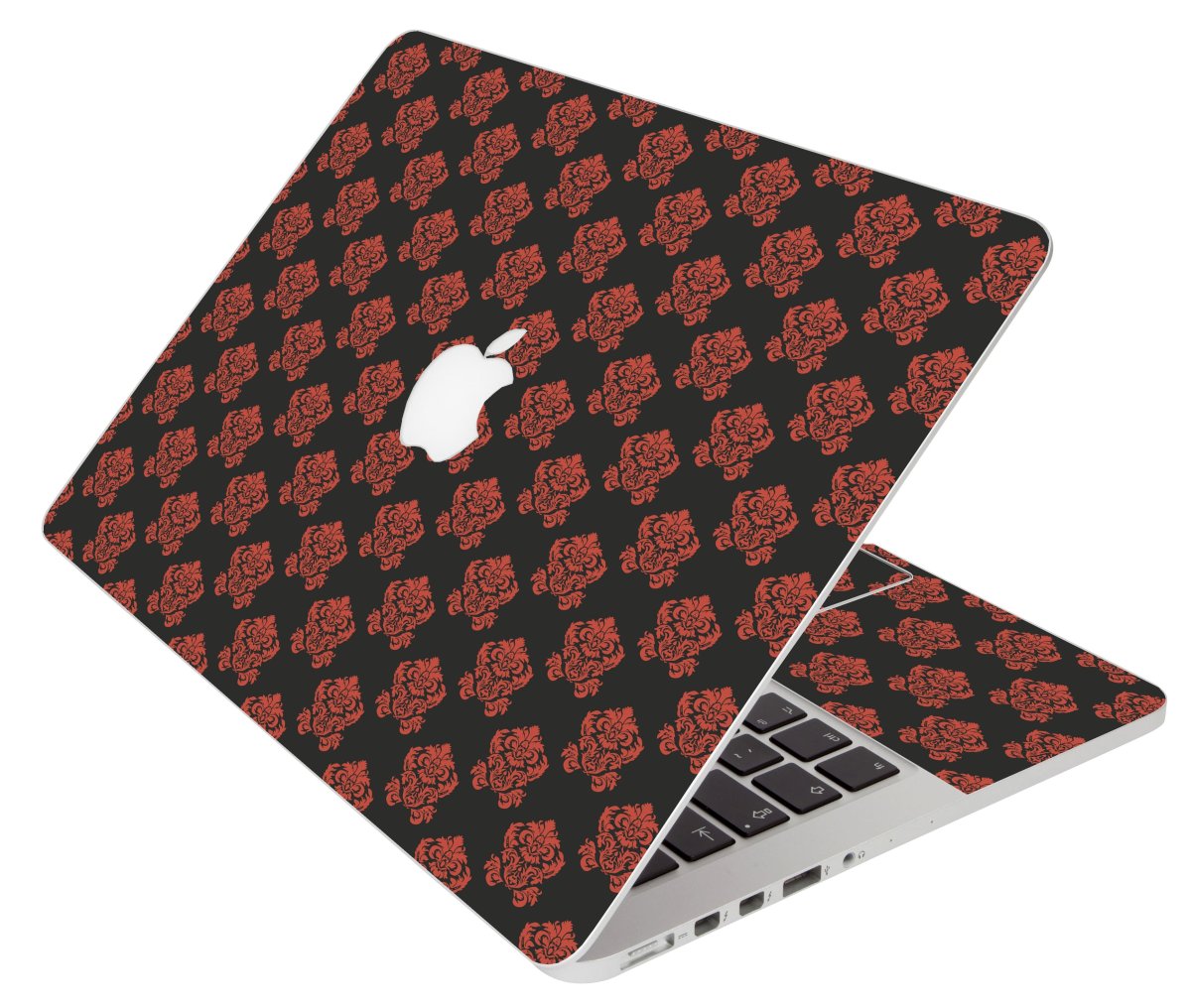 Black Flower Burst Apple Macbook 12 Retina A1534