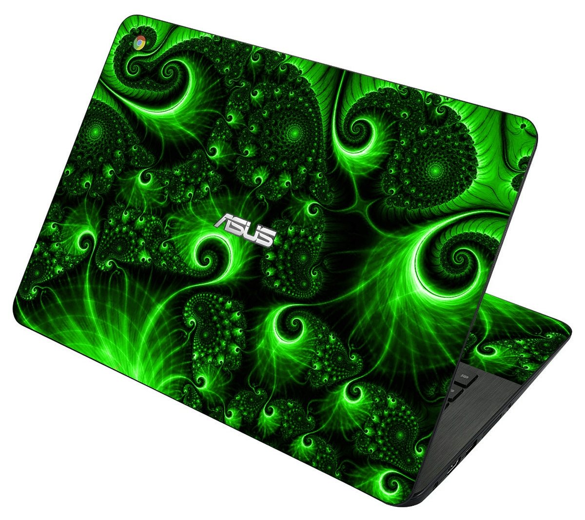 Asus Chromebook C300S GREEN SWIRLS Laptop Skin