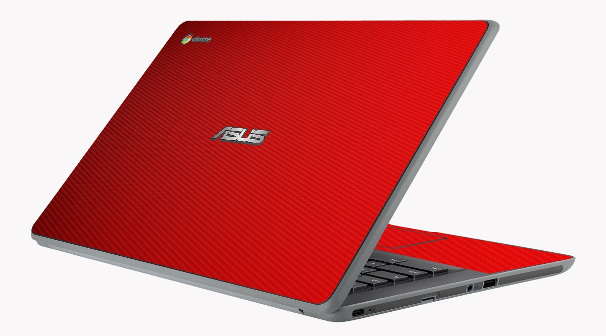 Asus Chromebook C403 RED CARBON FIBER Laptop Skin