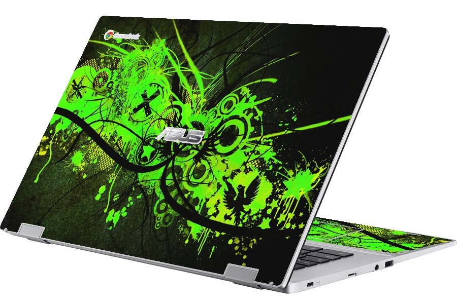 Asus Chromebook CX1700CK GRAFFITI GREEN Laptop Skin