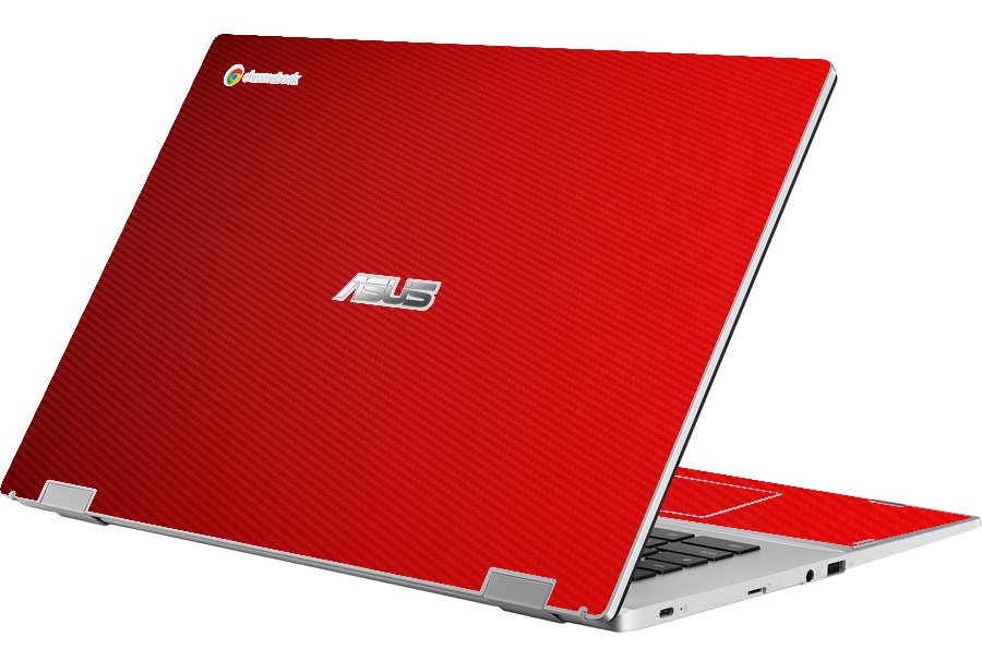 Asus Chromebook CX1700CK RED CARBON FIBER Laptop Skin