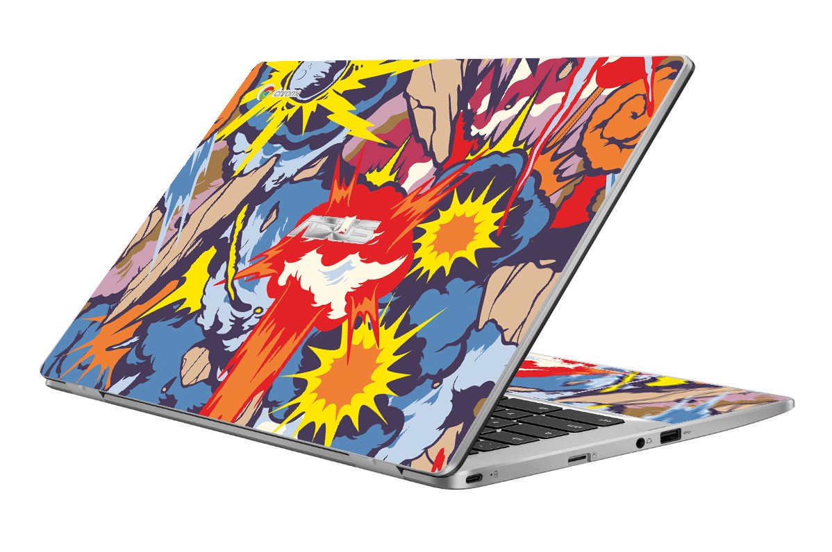 ASUS Chromebook C423NA COMIC EXPLSOIONS Laptop Skin