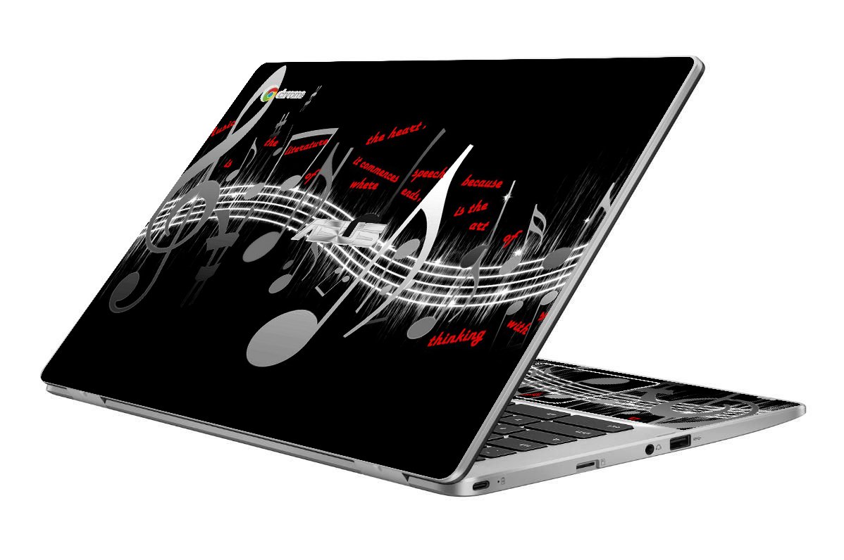ASUS Chromebook C423NA MUSIC NOTES Laptop Skin