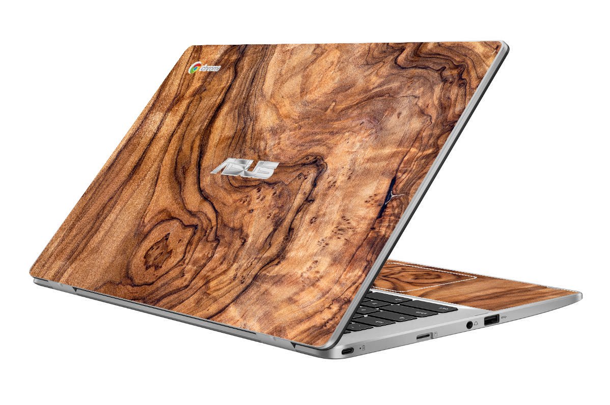 ASUS Chromebook C423NA OLIVE WOOD Laptop Skin