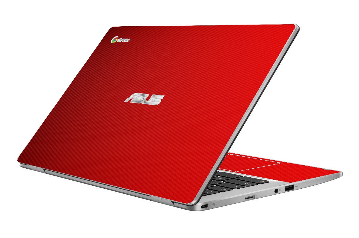 ASUS Chromebook C423NA RED CARBON FIBER Laptop Skin