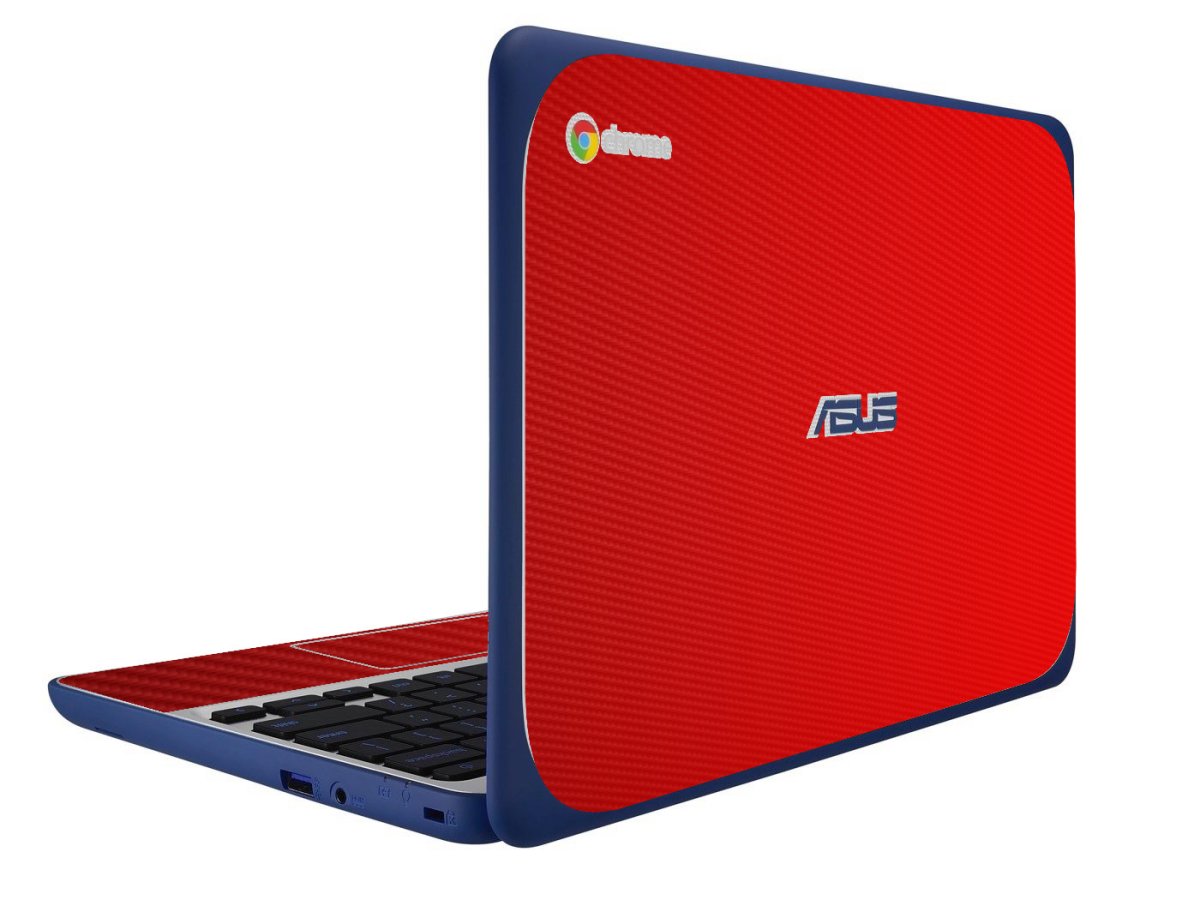 ASUS Chromebook C202S RED CARBON FIBER Laptop Skin