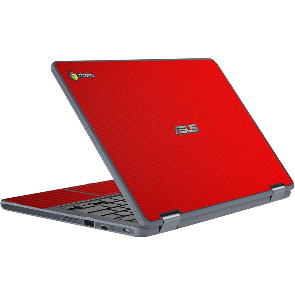 Asus Chromebook C213SA RED CARBON FIBER Laptop Skin