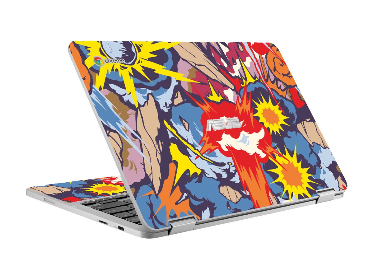 Asus Chromebook C302C Flip COMIC EXPLOSIONS Laptop Skin