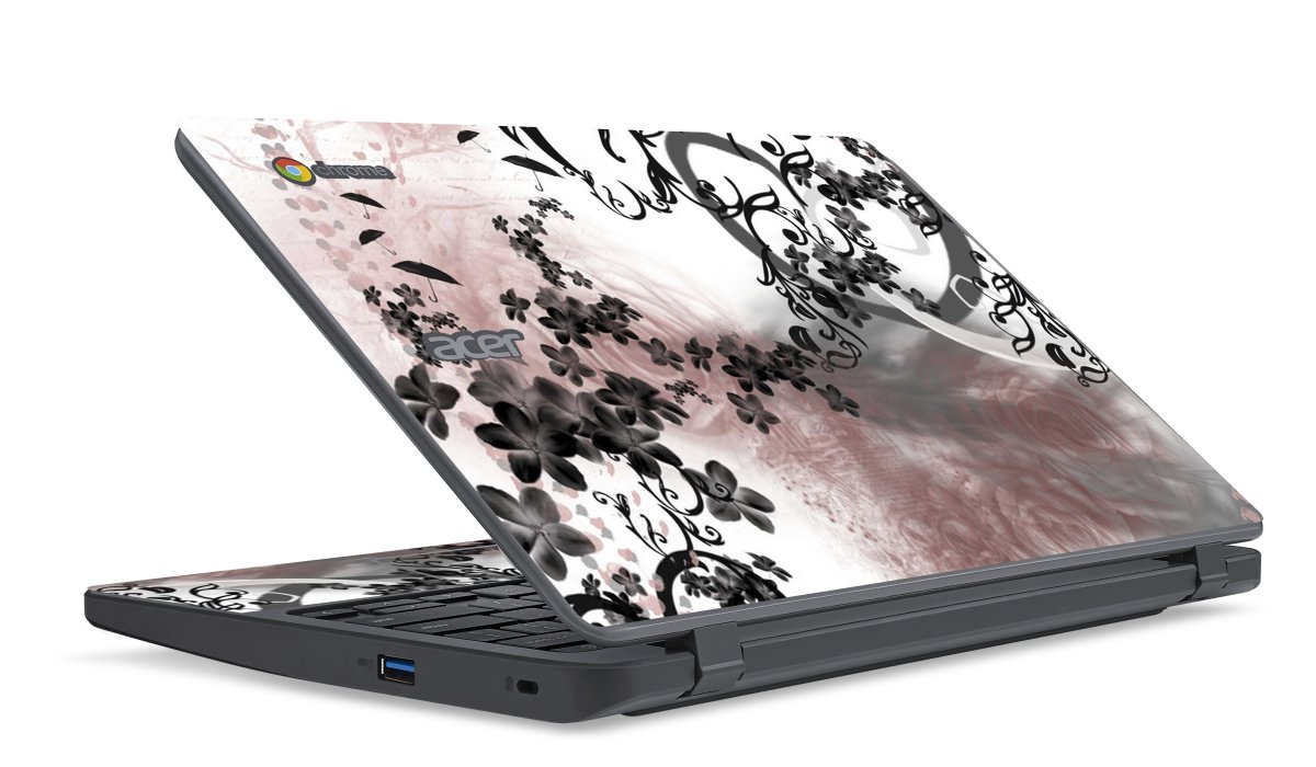 Acer Chromebook C732 FLOWERS AND UMBRELLAS Laptop Skin