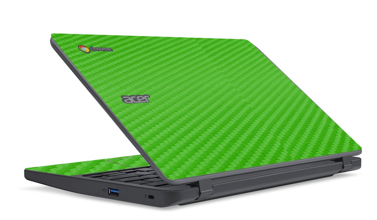 Acer Chromebook C730 GREEN CARBON FIBER Laptop Skin