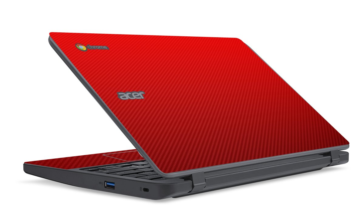 Acer Chromebook CB3-431 RED CARBON FIBER Laptop Skin
