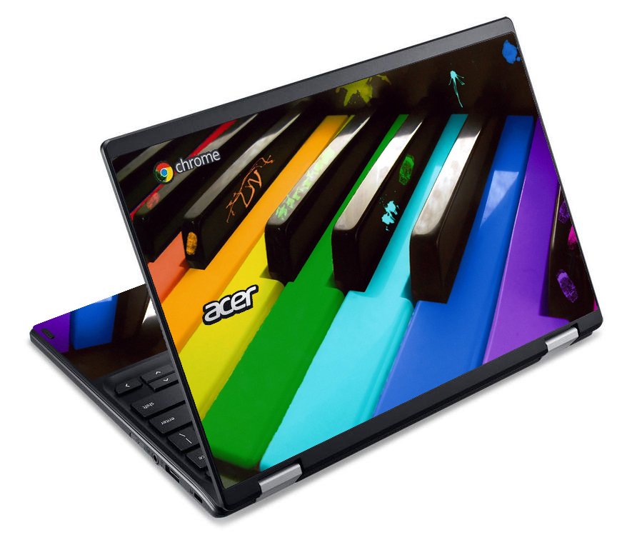 Acer ChromebookC738T COLORFUL PIANO Laptop Skin