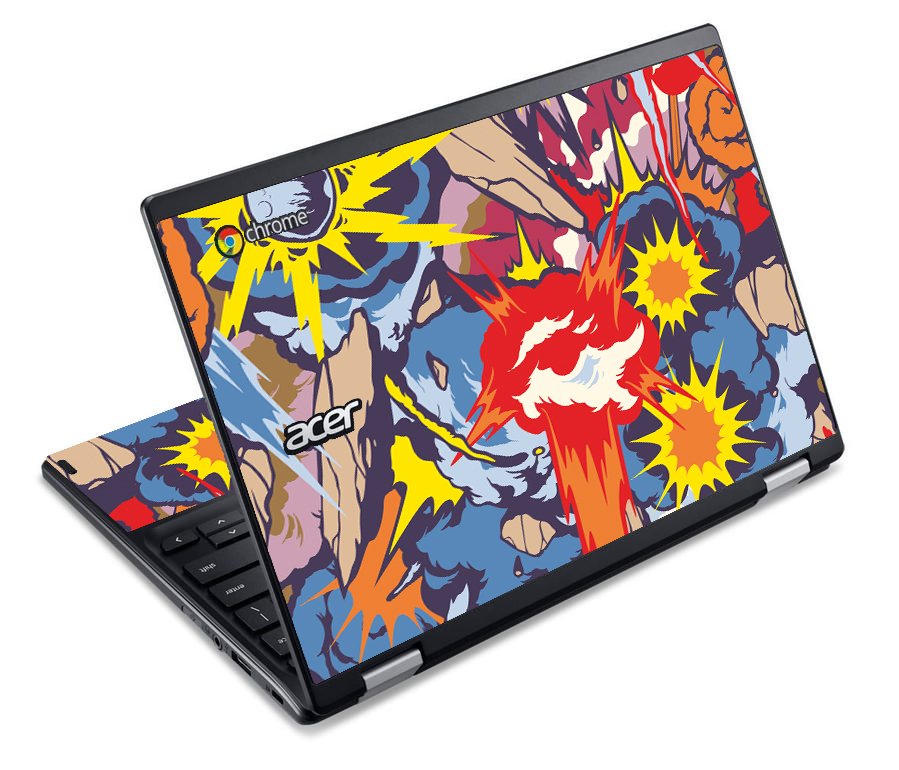 Acer ChromebookC738T COMIC EXPLOSIONS Laptop Skin