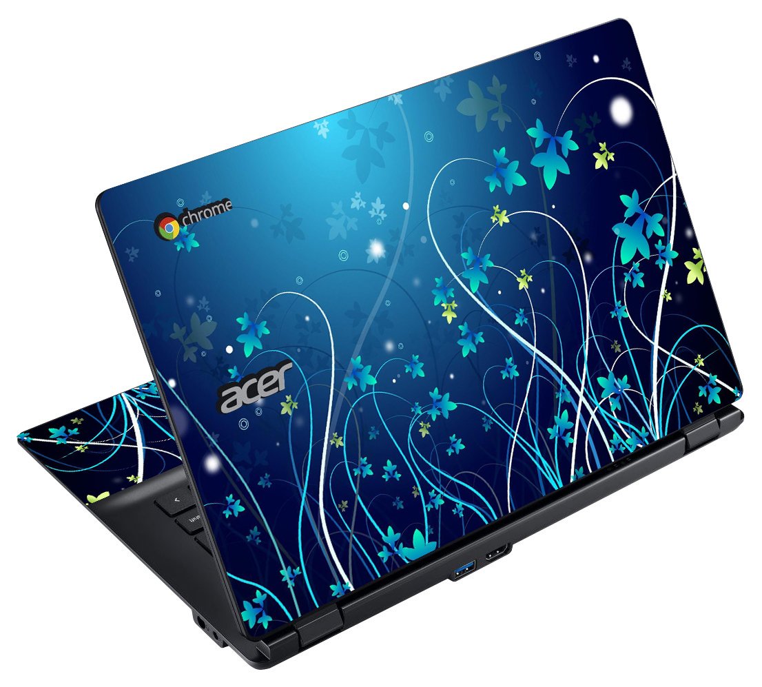 Acer Chromebook C810 BLUE FLOWERS Laptop Skin