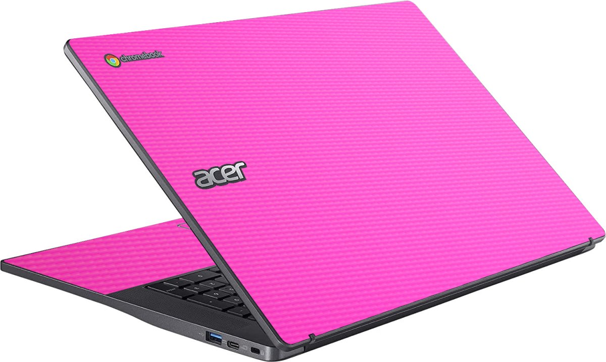 Acer Chromebook CB317-1H PINK CARBON FIBER Laptop Skin