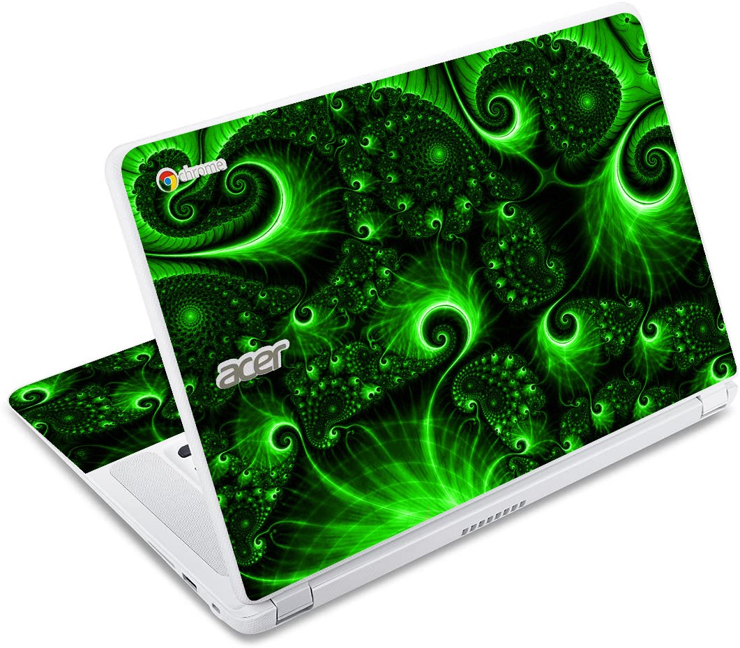 Acer Chromebook CB5-571 GREEN SWIRLS Laptop Skin
