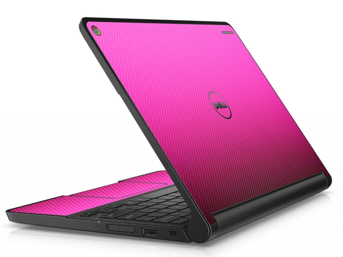 Dell Chromebook 11 3120 PINK CARBON FIBER Laptop Skin