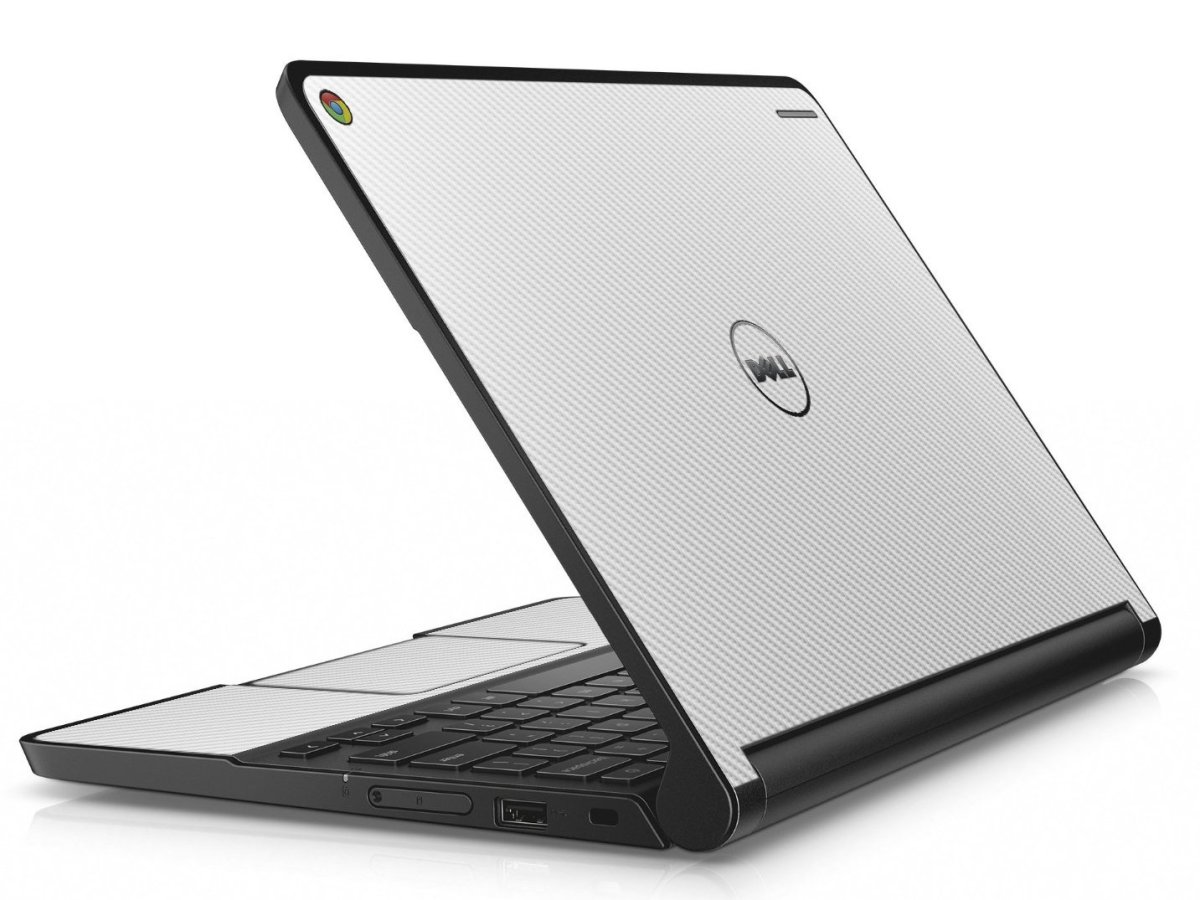 Dell Chromebook 11 3180 WHITE CARBON FIBER Laptop Skin
