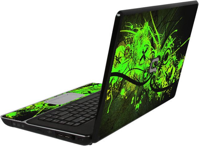 HP Compaq CQ60 GRAFFITI GREEN Laptop Skin