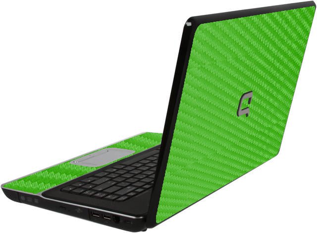 HP Compaq CQ50 GREEN CARBON FIBER Laptop Skin