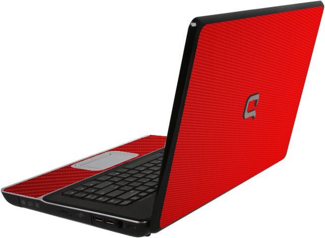 HP Compaq CQ60 RED CARBON FIBER Laptop Skin