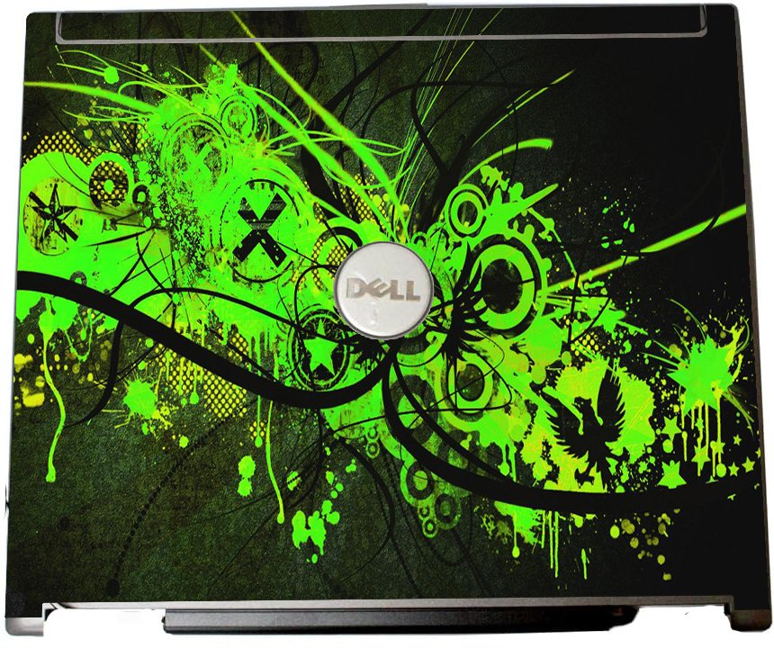Dell Latitude D420 / D430 GRAFFITI GREEN Laptop Skin