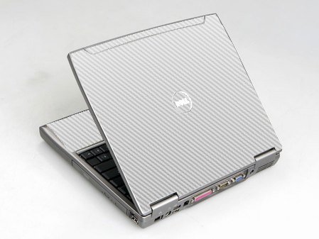 Dell Latitude D610 WHITE CARBON FIBER Laptop Skin