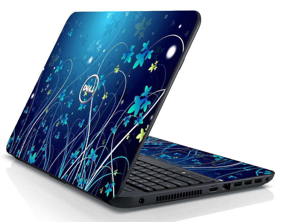 Dell Inspiron 15 3521 BLUE FLOWERS Laptop Skin