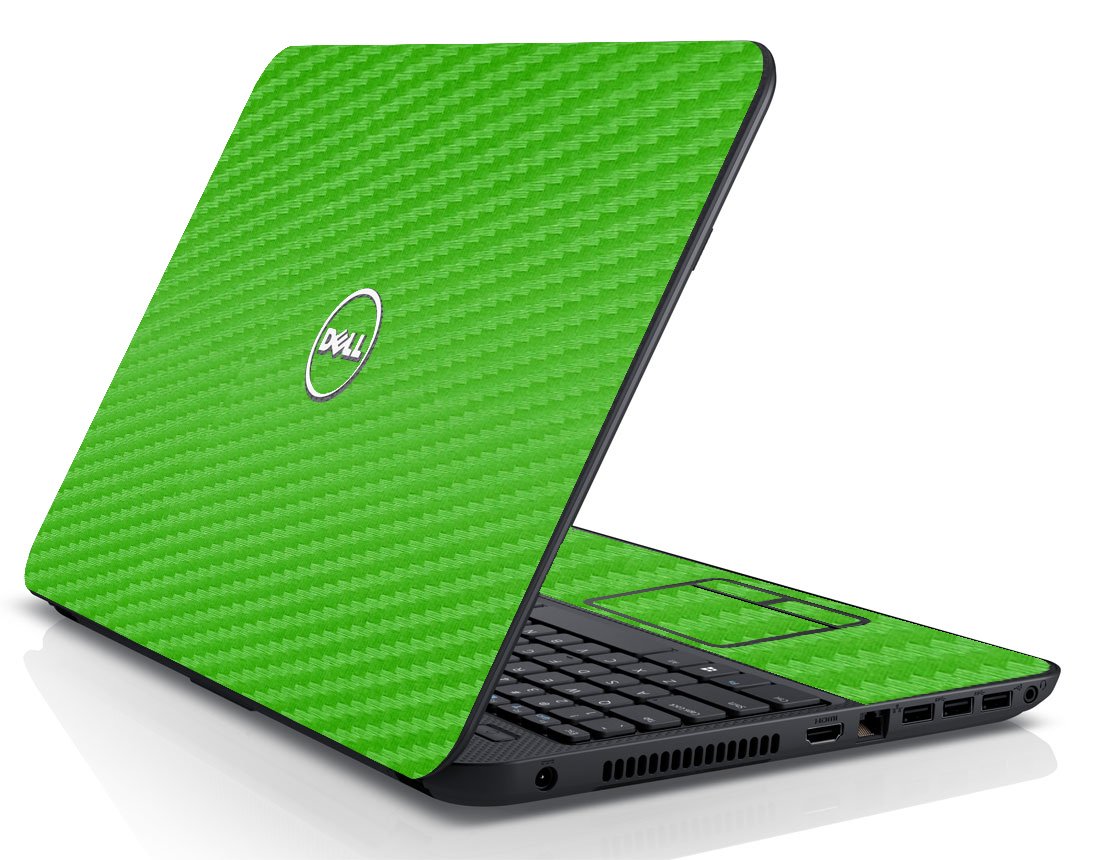 Dell Inspiron 15 3521 GREEN CARBON FIBER Laptop Skin