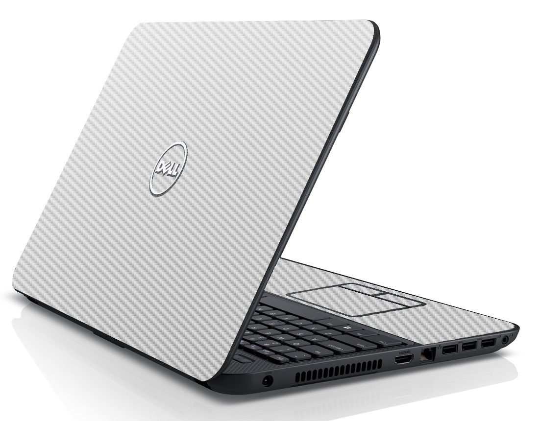 Dell Inspiron 15 3521 WHITE CARBON FIBER Laptop Skin