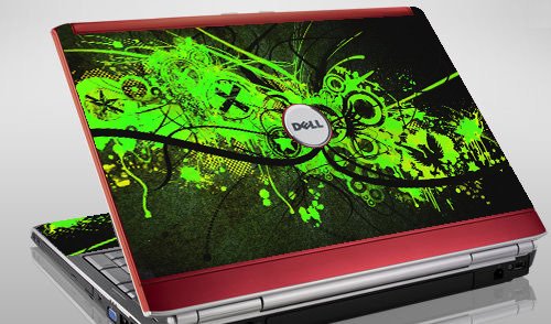 Dell Inspiron 1720 1721  GRAFFITI GREEN Laptop Skin