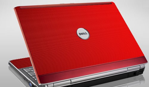 Dell Inspiron 1720 1721  RED CARBON FIBER Laptop Skin