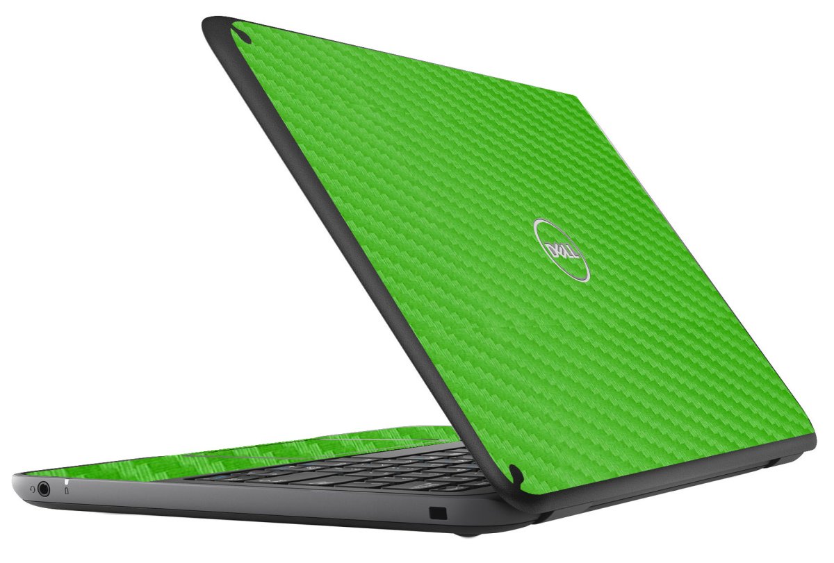 Dell Latitude 3190 GREEN CARBON FIBER Laptop Skin