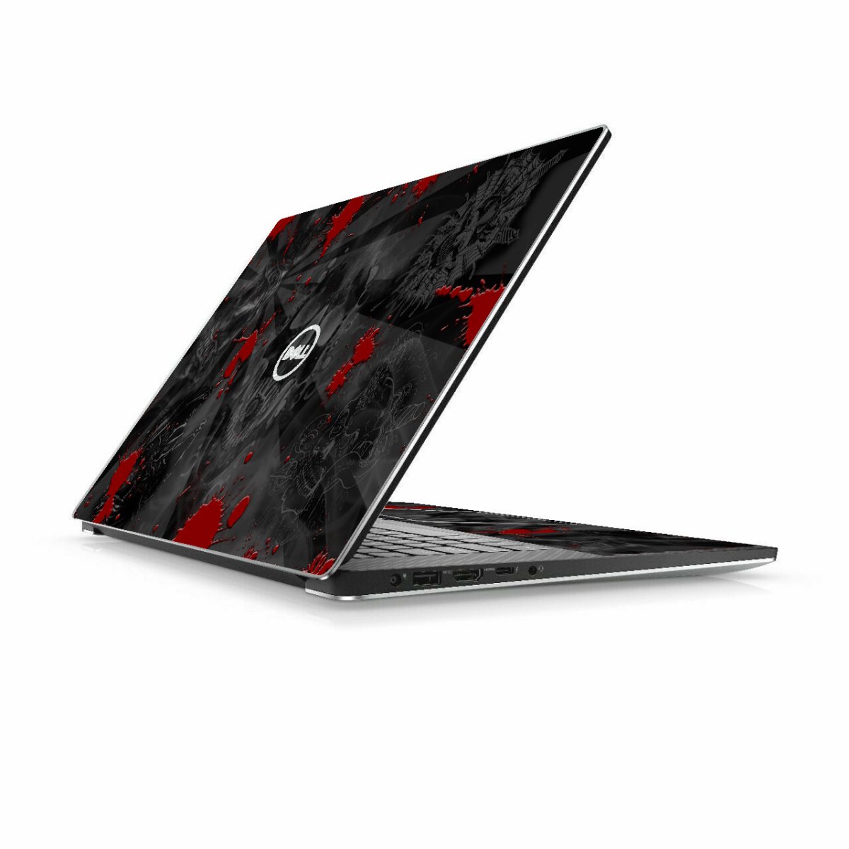 Dell Precision M5540 BLACK SKULLS RED Laptop Skin