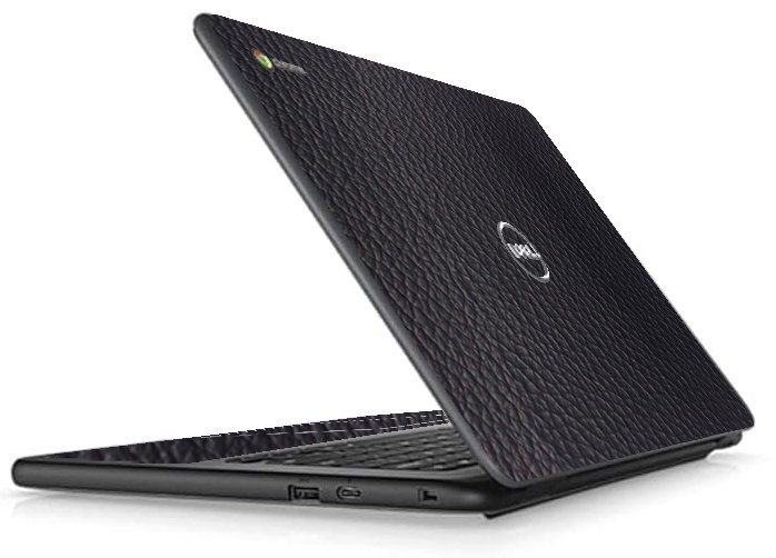 Dell Chromebook 11 3100 2 in 1 BLACK LEATHER Laptop Skin
