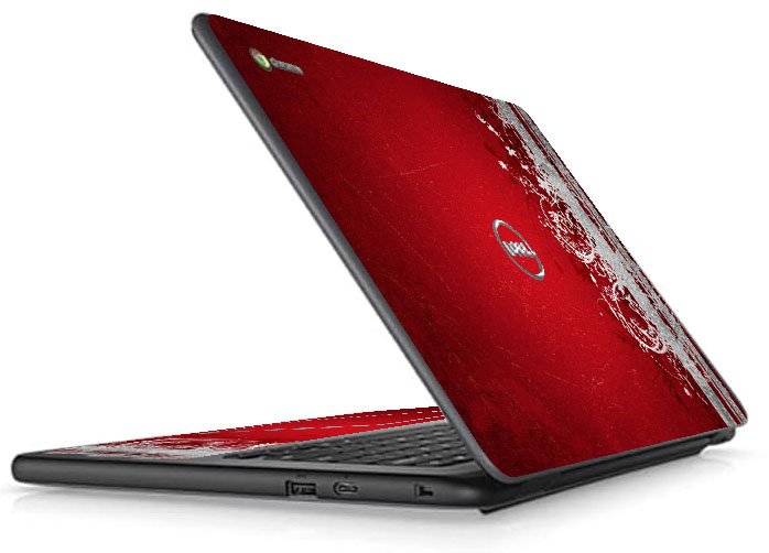 Dell Chromebook 11 3400 RED GRUNGE Laptop Skin